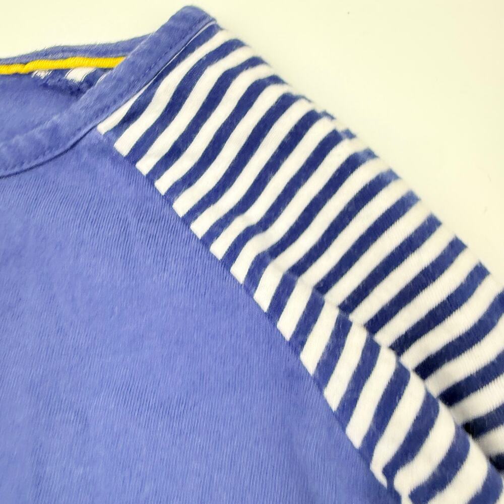 Mini Boden Blue Striped Unicorn Appliqué Dress, Size 4/5 - Picture 3 of 5